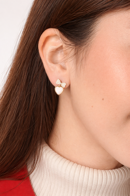 Pendientes Love Nácar