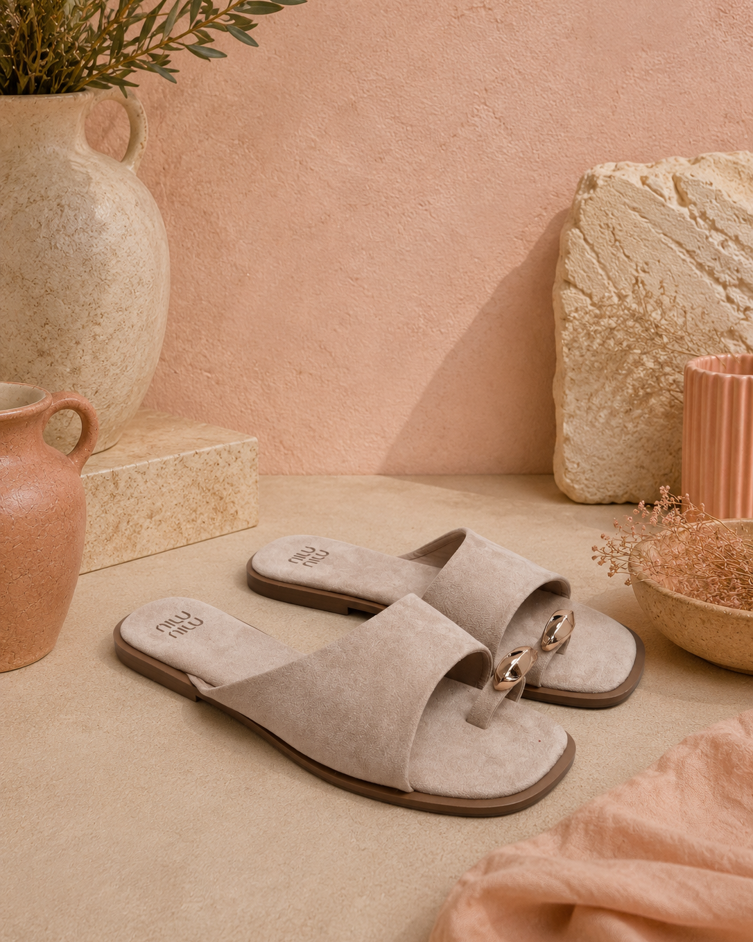 Sandalia Anillo Beige
